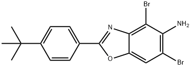 4,6-DIBROMO-2-(4-TERT-BUTYLPHENYL)-1,3-BENZOXAZOL-5-AMINE Struktur