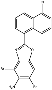 4,6-DIBROMO-2-(5-CHLORO-1-NAPHTHYL)-1,3-BENZOXAZOL-5-AMINE Struktur