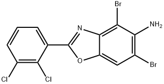 4,6-DIBROMO-2-(2,3-DICHLOROPHENYL)-1,3-BENZOXAZOL-5-AMINE Struktur