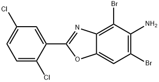 4,6-DIBROMO-2-(2,5-DICHLOROPHENYL)-1,3-BENZOXAZOL-5-AMINE Struktur