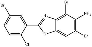 4,6-DIBROMO-2-(5-BROMO-2-CHLOROPHENYL)-1,3-BENZOXAZOL-5-AMINE Struktur