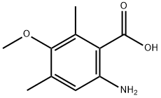 Benzoic acid, 6-amino-3-methoxy-2,4-dimethyl- (9CI) Struktur