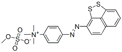 Benzenaminium, N,N,N-trimethyl-4-(naphtho1,8-cd-1,2-dithiol-3-ylazo)-, methyl sulfate Struktur