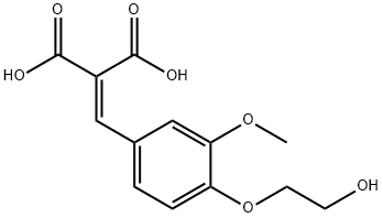 [[4-(2-hydroxyethoxy)-3-methoxyphenyl]methylene]malonic acid Struktur