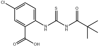 5-CHLORO-2-[[[(2,2-DIMETHYL-1-OXOPROPYL)AMINO]THIOXOMETHYL]AMINO]-BENZOIC ACID Struktur