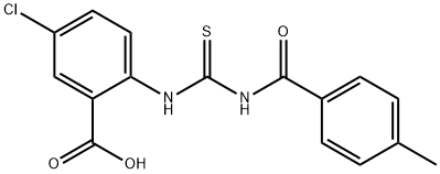 5-CHLORO-2-[[[(4-METHYLBENZOYL)AMINO]THIOXOMETHYL]AMINO]-BENZOIC ACID Struktur