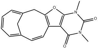 7,12-Methano-2H-cycloundeca[4,5]furo[2,3-d]pyrimidine-2,4(3H)-dione,  1,13-dihydro-1,3-dimethyl-  (9CI) Struktur