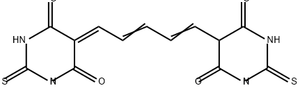 1-(4-OXO-6-HYDROXY-2-THIOXO-2,3,4,5-TETRAHYDRO-PYRIMIDO-5-YLIDEN)-5-(4,6-DIOXO-2-THIOXO-HEXAHYDRO-PYRIMIDO-5-YL)-PENTADIENE-2,4 Struktur