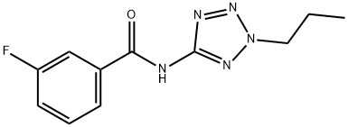 Benzamide, 3-fluoro-N-(2-propyl-2H-tetrazol-5-yl)- (9CI) Struktur