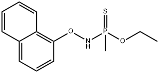 P-Methyl-N-(1-naphthalenyloxy)phosphonamidothioic acid O-ethyl ester Struktur