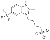 2-METHYL-3-SULFOBUTYL-5-TRIFLUOROMETHYL-BENZIMIDAZOLIUM INNER SALT Struktur