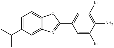 2,6-DIBROMO-4-(5-ISOPROPYL-1,3-BENZOXAZOL-2-YL)ANILINE Struktur