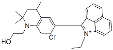 1-ethyl-2-[1,2,3,4-tetrahydro-1-(2-hydroxyethyl)-2,2,4-trimethyl-6-quinolyl]benz[cd]indolium chloride Struktur