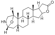 1α,4α-Epoxy-16β-hydroxy-3-aza-A-homo-5β-pregnan-21-oic acid γ-lactone Struktur