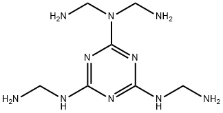 N,N,N',N''-Tetrakis(aminomethyl)-1,3,5-triazine-2,4,6-triamine Struktur