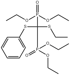 [(Ethylthio)(phenylthio)methylene]bisphosphonic acid tetraethyl ester Struktur