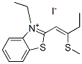 3-ethyl-2-[2-(methylthio)but-1-enyl]benzothiazolium iodide Struktur