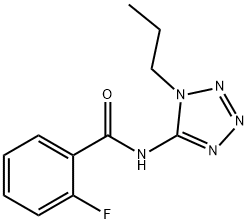 Benzamide, 2-fluoro-N-(1-propyl-1H-tetrazol-5-yl)- (9CI) Struktur