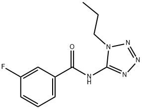 Benzamide, 3-fluoro-N-(1-propyl-1H-tetrazol-5-yl)- (9CI) Struktur