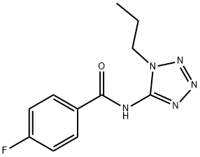 Benzamide, 4-fluoro-N-(1-propyl-1H-tetrazol-5-yl)- (9CI) Struktur