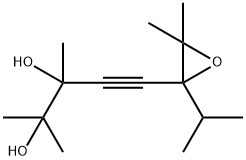 5-(3,3-Dimethyl-2-isopropyloxiranyl)-2,3-dimethyl-4-pentyne-2,3-diol Struktur