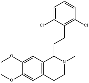 1-(2,6-Dichlorophenethyl)-6,7-dimethoxy-2-methyl-1,2,3,4-tetrahydroisoquinoline Struktur