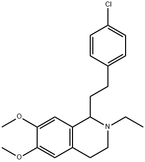 1-(4-Chlorophenethyl)-6,7-dimethoxy-2-ethyl-1,2,3,4-tetrahydroisoquinoline Struktur