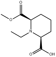 2,6-Piperidinedicarboxylicacid,1-ethyl-,monomethylester,(2R,6S)-(9CI) Struktur