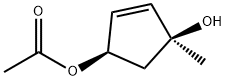 4-Cyclopentene-1,3-diol, 1-methyl-, 3-acetate, (1S,3R)- (9CI) Struktur