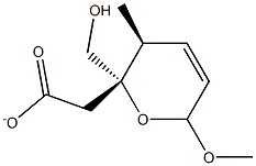 2H-Pyran-2-methanol,3,6-dihydro-6-methoxy-3-methyl-,acetate,(2S,3S)-(9CI) Struktur