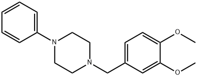 1-(3,4-Dimethoxybenzyl)-4-phenylpiperazine Struktur