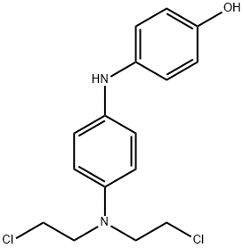 4-[[4-[Bis(2-chloroethyl)amino]phenyl]amino]phenol Struktur