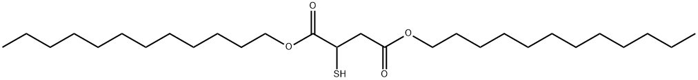 2-Mercaptobutanedioic acid didodecyl ester Struktur