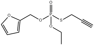 Thiophosphoric acid O-ethyl O-furfuryl S-(2-propynyl) ester Struktur