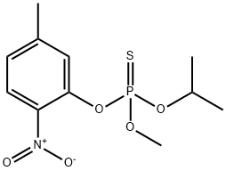 Thiophosphoric acid O-isopropyl O-methyl O-(6-nitro-3-methylphenyl) ester Struktur