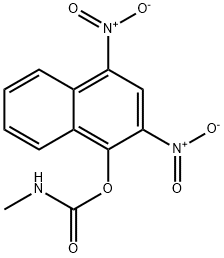 N-Methylcarbamic acid 2,4-dinitro-1-naphtyl ester Struktur