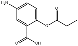 Benzoic acid, 5-amino-2-(1-oxopropoxy)- (9CI) Struktur