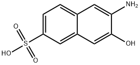 6-amino-7-hydroxynaphthalene-2-sulphonic acid Struktur