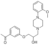 3'-[2-Hydroxy-3-[4-(2-methoxyphenyl)piperazino]propoxy]acetophenone Struktur