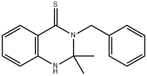 3-Benzyl-2,3-dihydro-2,2-dimethylquinazoline-4(1H)-thione Struktur