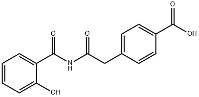 4-[2-[(2-Hydroxybenzoyl)amino]-2-oxoethyl]benzoic acid Struktur