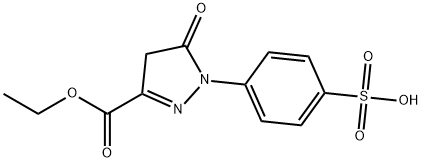 4-(3-(ethoxycarbonyl)-5-oxo-4,5-dihydropyrazol-1-yl)benzenesulfonic acid Struktur