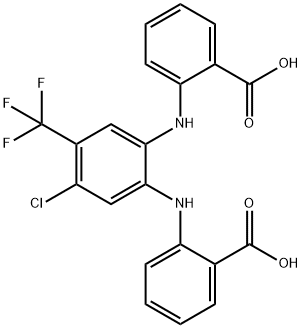 Benzoic  acid,  2,2-[[4-chloro-5-(trifluoromethyl)-1,2-phenylene]diimino]bis-  (9CI) Struktur