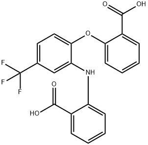 Benzoic  acid,  2-[[2-(2-carboxyphenoxy)-5-(trifluoromethyl)phenyl]amino]- Struktur