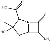 4-Thia-1-azabicyclo[3.2.0]heptane-2-carboxylic acid, 6-amino-3-hydroxy-3-methyl-7-oxo- (9CI) Struktur