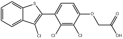 [4-(3-Chlorobenzo[b]thiophen-2-yl)-2,3-dichlorophenoxy]acetic acid Struktur