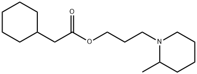 Cyclohexylacetic acid 3-(2-methylpiperidino)propyl ester Struktur