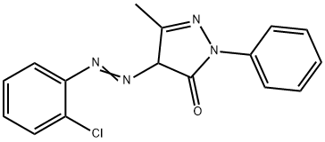 4-[(2-chlorophenyl)azo]-2,4-dihydro-5-methyl-2-phenyl-3H-pyrazol-3-one Struktur