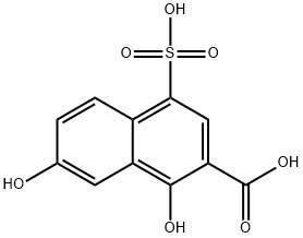 3,5-dihydroxy-7-sulfo-2-naphthoic acid Struktur