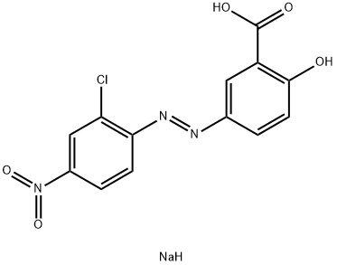 5-[(2-Chloro-4-nitrophenyl)azo]-2-hydroxybenzoic acid sodium salt Struktur